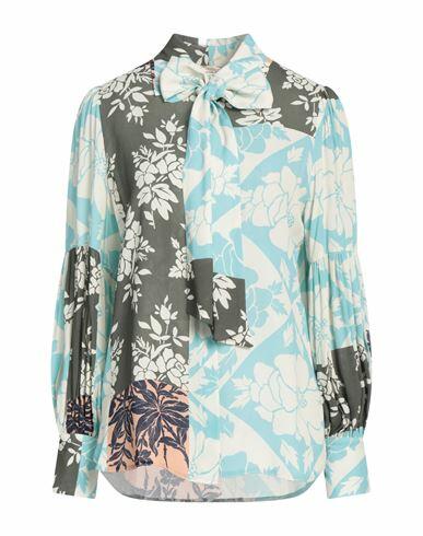 Semicouture Woman Shirt Sky blue Viscose Cover