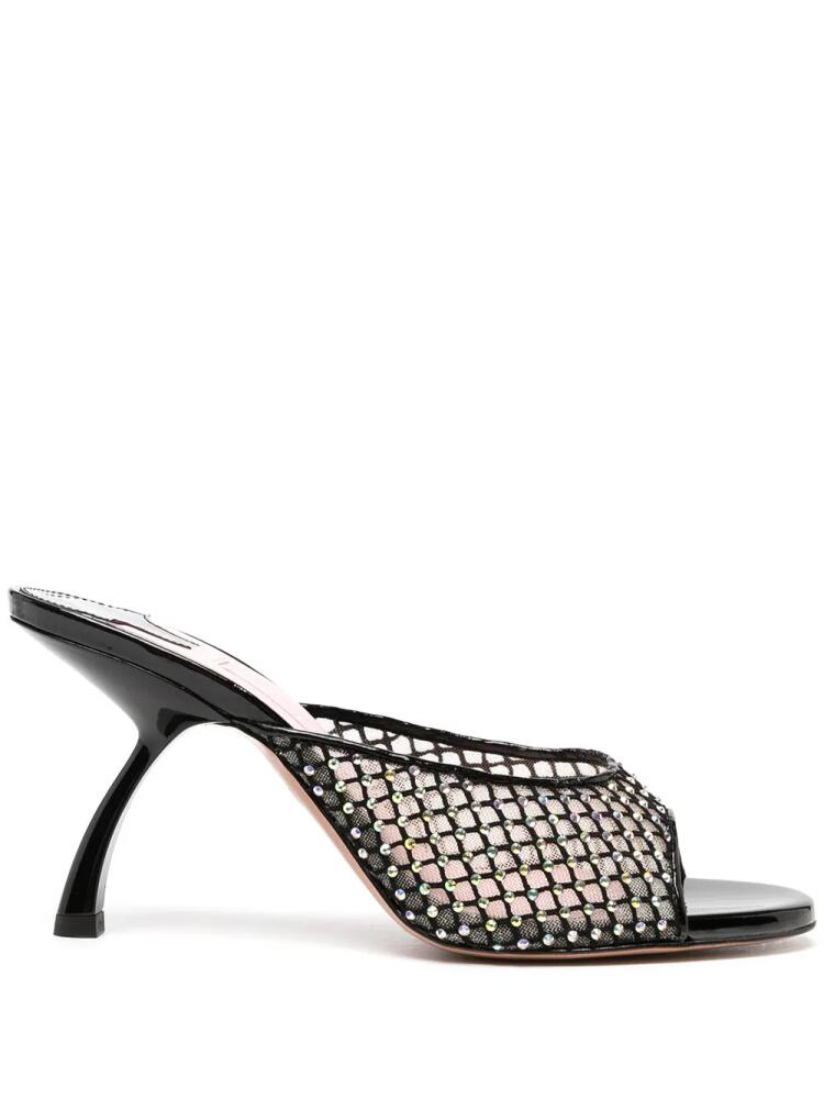 Pīferi Tiana crystal mesh mules - Black Cover