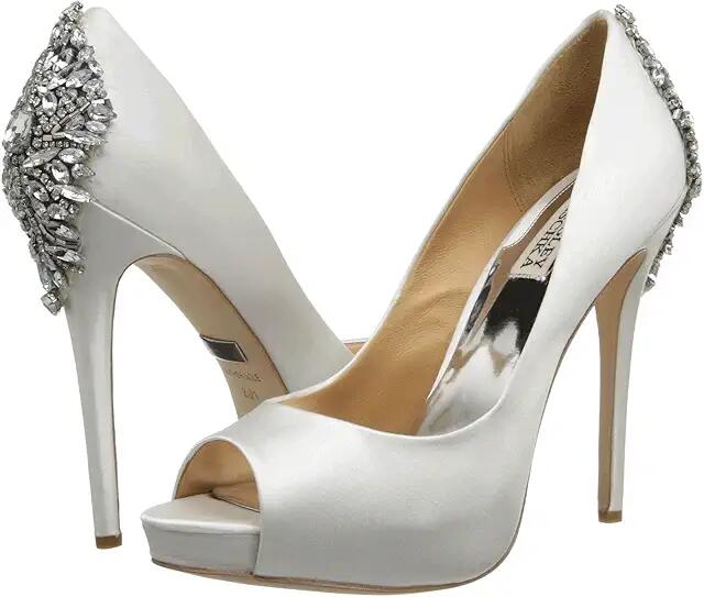 Badgley Mischka Kiara (White Satin) High Heels Cover