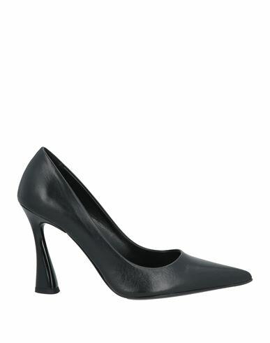 Eddy Daniele Woman Pumps Black Leather Cover