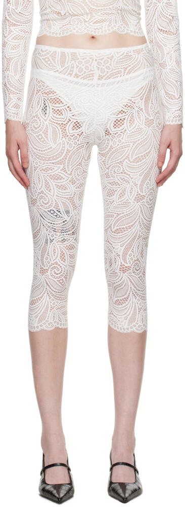 Beaufille White Cassia Capri Leggings Cover