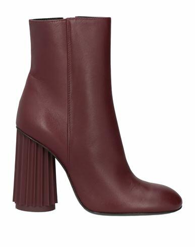 Agl Woman Ankle boots Burgundy Leather Cover