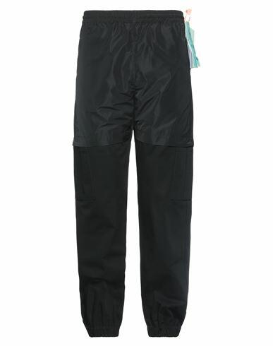 Off-white Man Pants Black Cotton, Polyester Cover