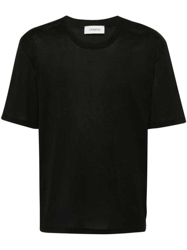 Laneus plain cotton T-shirt - Black Cover