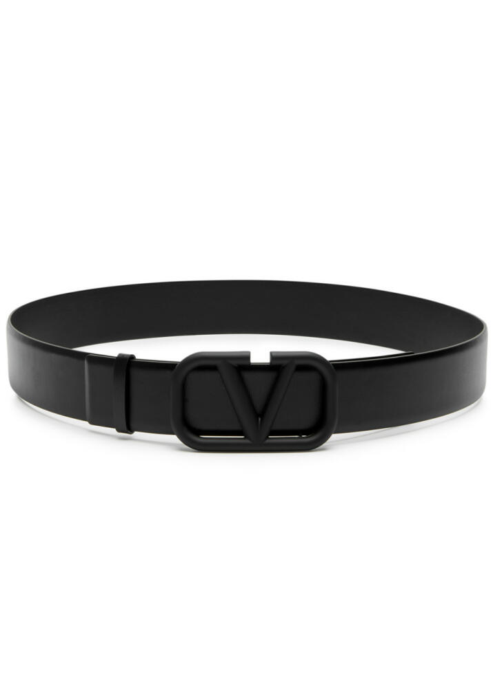 Valentino Vlogo Leather Belt - Black Cover