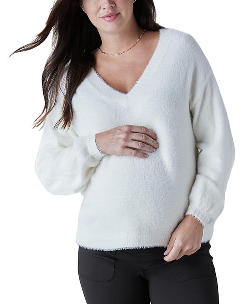 Ingrid & Isabel Fluffy V-Neck Maternity Sweater Cover