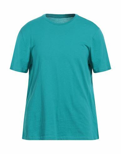 Majestic Filatures Man T-shirt Turquoise Cotton Cover