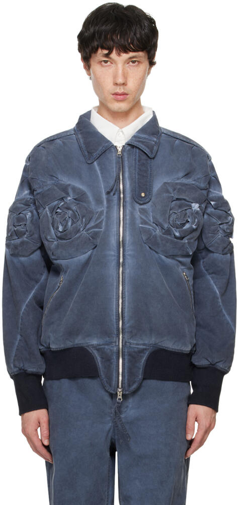 Juntae Kim Navy Flower Jacket Cover