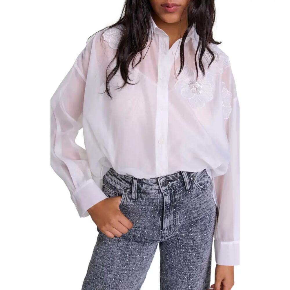 maje Organza shirt in White Cover