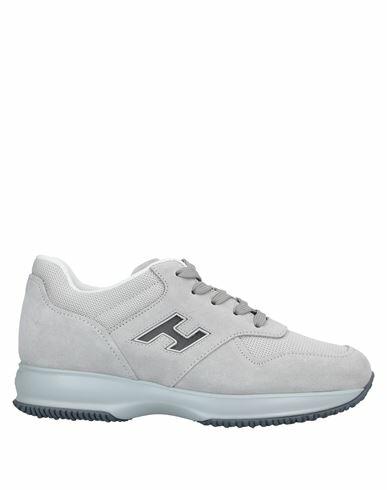 Hogan Man Sneakers Light grey Leather, Textile fibers Cover