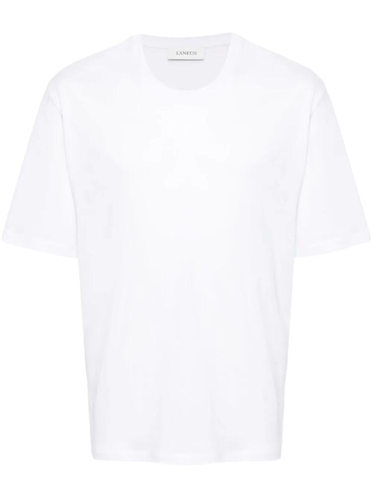 Laneus plain cotton T-shirt - White Cover