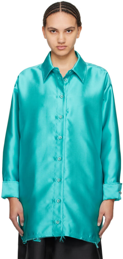 Marques Almeida Blue Oversized Shirt Cover