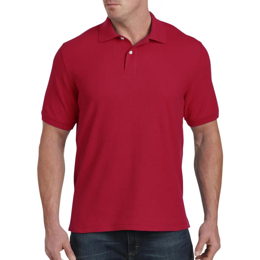 Harbor Bay by DXL Piqué Polo Shirt in Red Cover