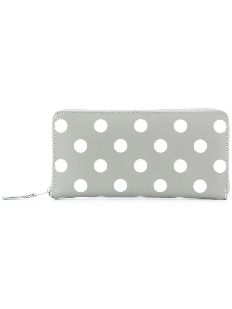 Comme Des Garçons Wallet polka dot zip wallet - Grey Cover