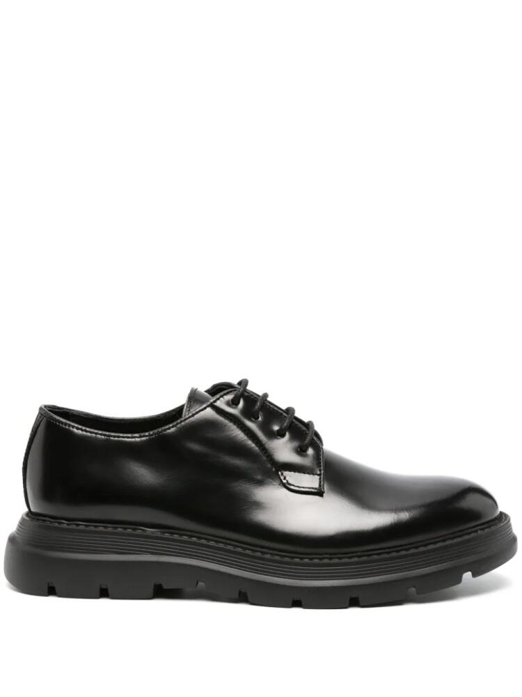 Giuliano Galiano lace-up leather Derby shoes - Black Cover