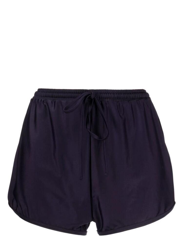 Duskii elasticated-drawstring swim shorts - Purple Cover