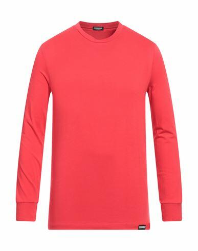 Dsquared2 Man Undershirt Red Cotton, Elastane Cover