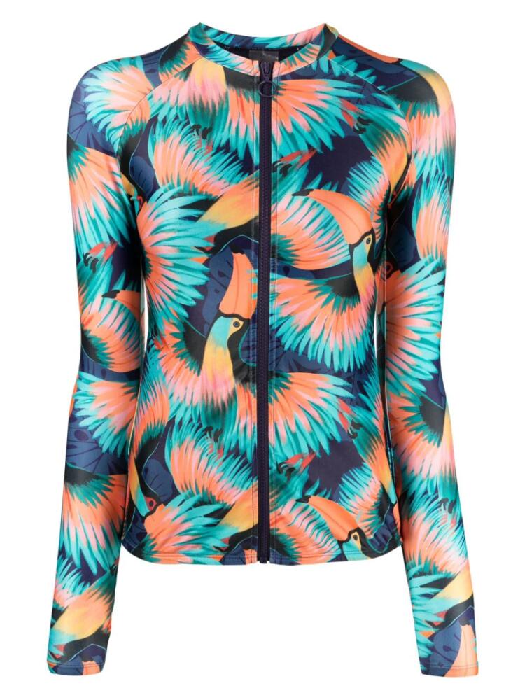 Duskii Tropical-print rash guard - Multicolour Cover