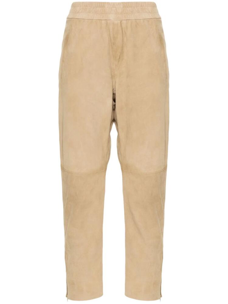 Golden Goose slim-fit suede trousers - Neutrals Cover