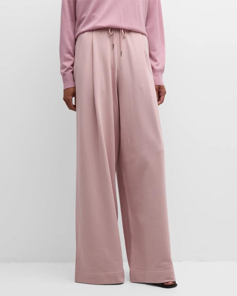 Dries Van Noten Hadium Pleated Wide-Leg Sweatpants Cover