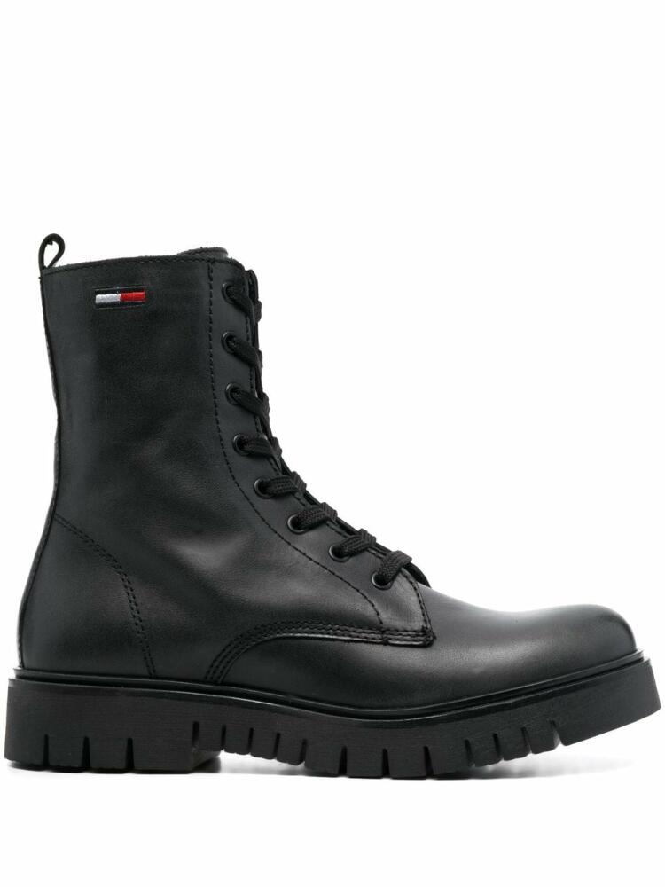 Tommy Jeans lace-up leather ankle boots - Black Cover