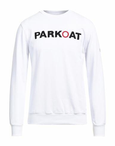 Parkoat Man Sweatshirt White Cotton Cover