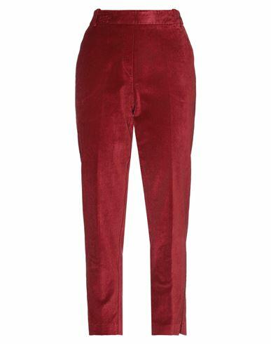 Kiltie Woman Pants Brick red Cotton, Viscose, Elastane Cover