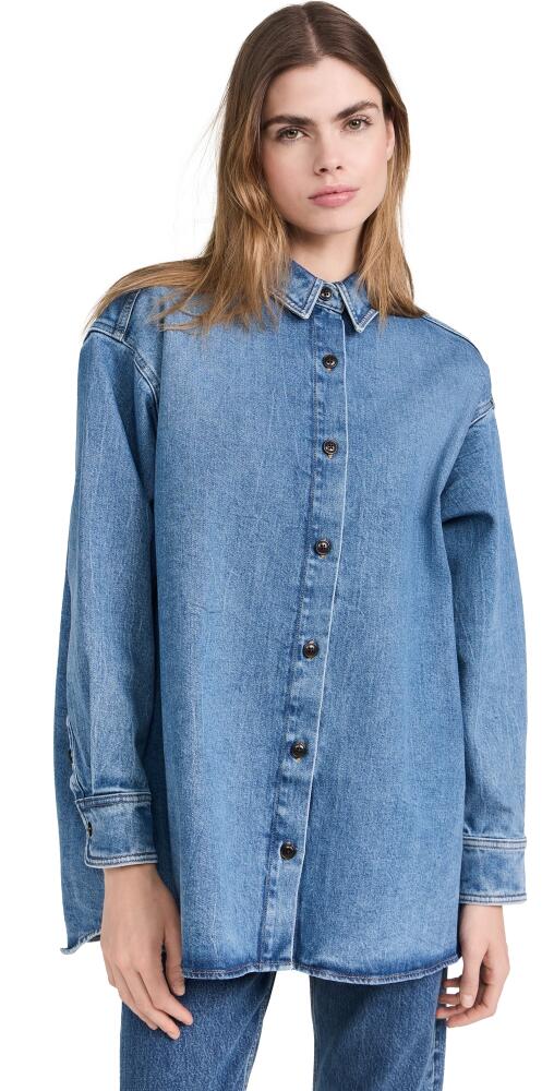 Good American Denim Oversized Shirt Indigo599 Cover