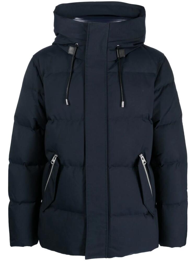 Mackage logo-patch zip-up padded coat - Blue Cover