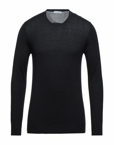 Paolo Pecora Man Sweater Black Silk, Cotton Cover