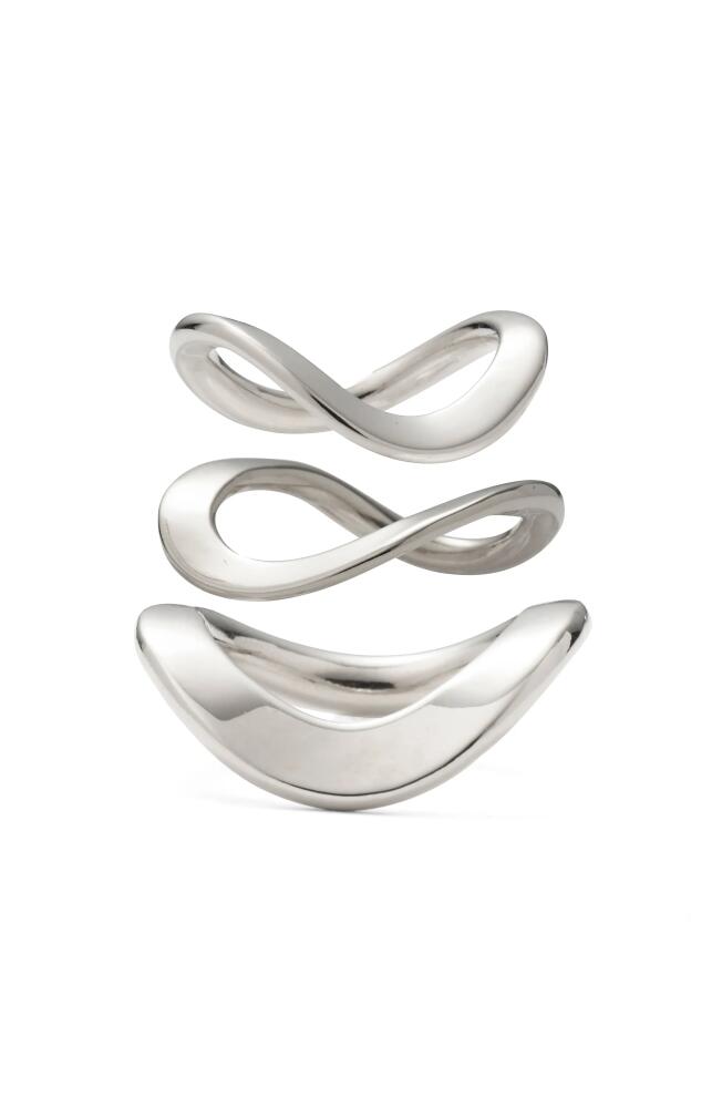 Lady Grey Raia Set of 3 Stacking Rings in Silver Cover