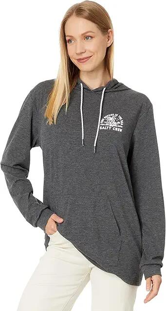 Salty Crew Good Times Hooded Tech Tee (Charcoal) Women's Clothing Cover