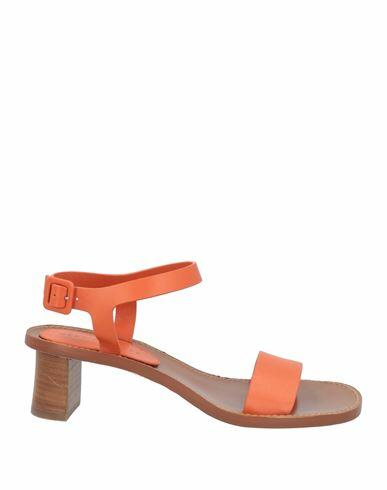 Dear Frances Woman Sandals Orange Leather Cover