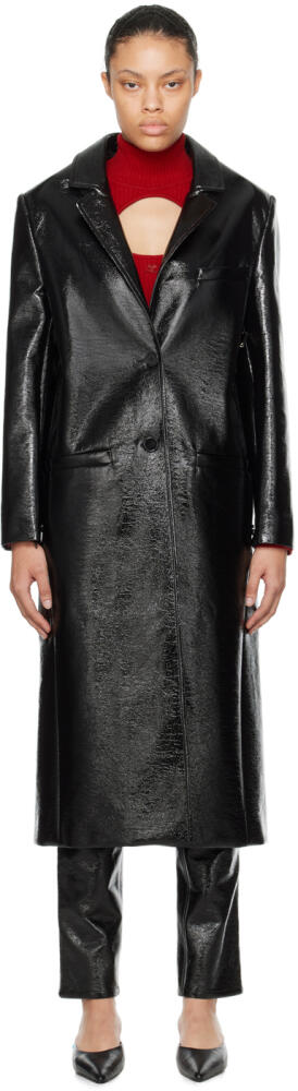 Courrèges Black Strap Coat Cover