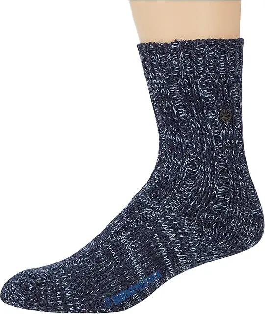 Birkenstock Cotton Twist Socks (Blue) Crew Cut Socks Shoes Cover