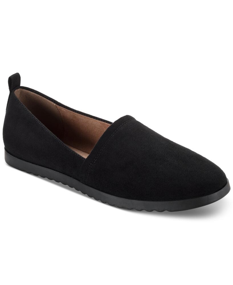 Style & Co Women's Nolaa Round-Toe Slip-On Flats, Created for Macy's - Black Micro Cover