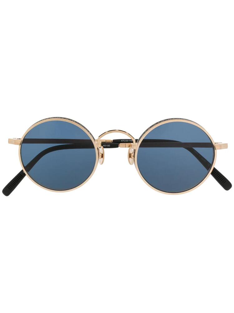 Matsuda round-frame logo sunglasses - Gold Cover