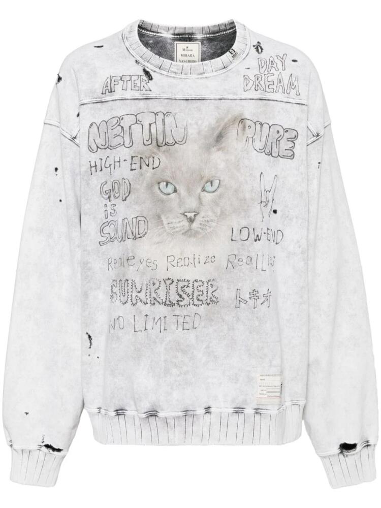 Maison MIHARA YASUHIRO bleached sweatshirt - Grey Cover