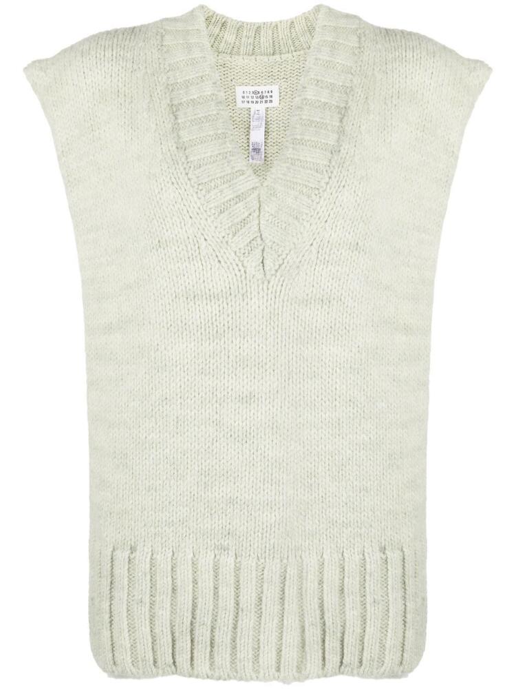 Maison Margiela Botanical Dye knitted vest - Green Cover