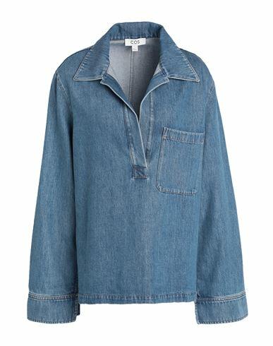 Cos Woman Denim shirt Blue Organic cotton, Tencel Lyocell Cover