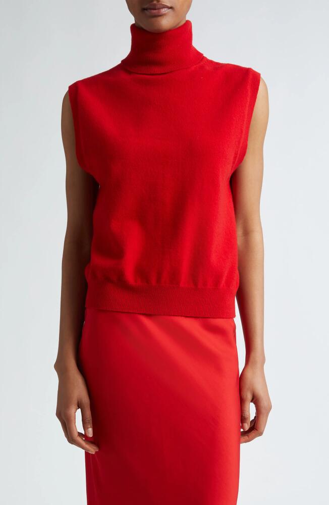 Róhe Sleeveless Turtleneck Sweater in Bright Red Cover