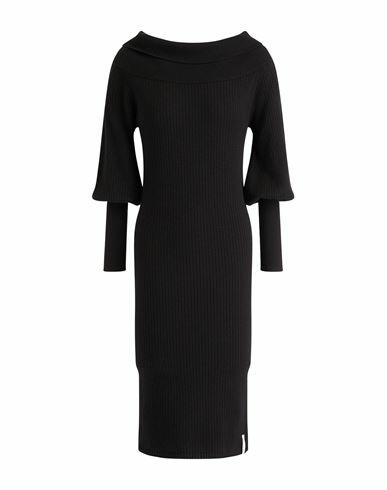 Hinnominate Woman Mini dress Black Viscose, Polyester, Polyamide Cover