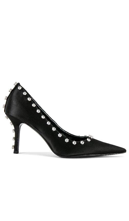 Alexander Wang Delphine 85 Crystal Stud Pump in Black Cover