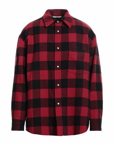 Valentino Garavani Man Shirt Red Virgin Wool Cover