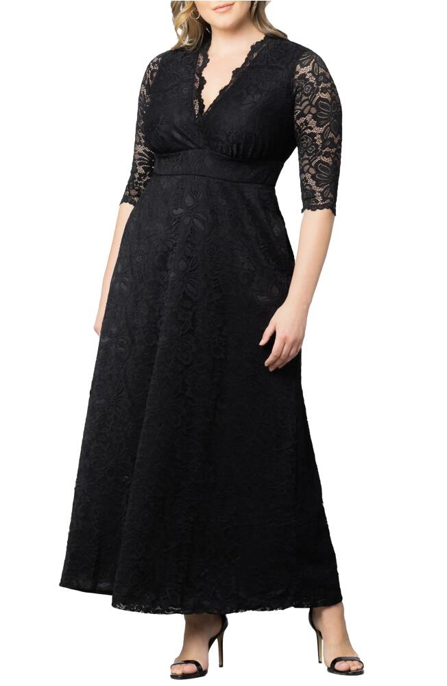 Kiyonna Maria Lace Evening Gown in Onyx Cover