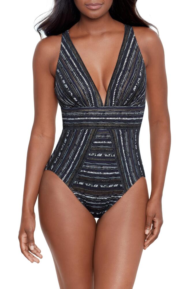 Miraclesuit Cypher Odyssey One-Piece Swimsuit in Black/Multi Cover