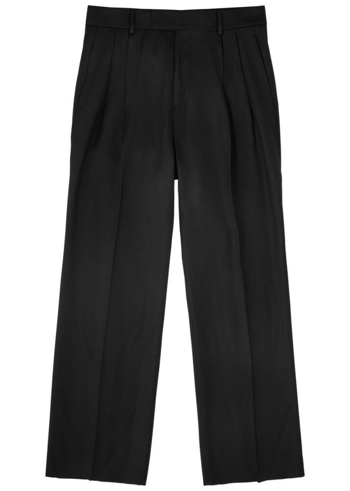 Amiri Wide-leg Wool-blend Trousers - Black Cover