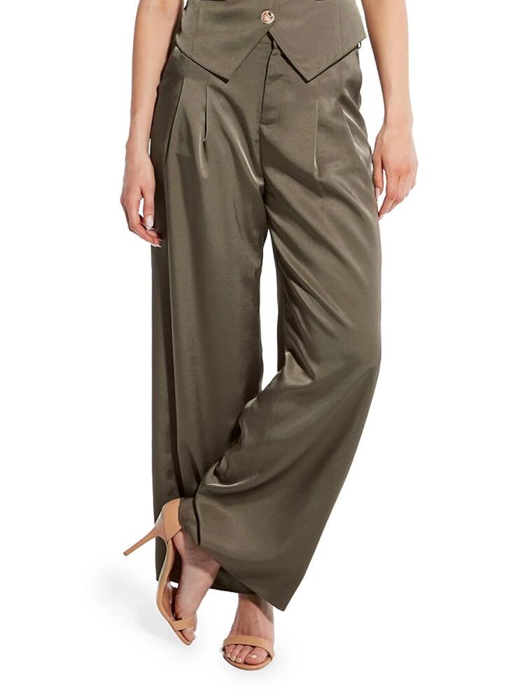 AS by DF Women's Sasha Pleated Wide Leg Pants - Martini Cover