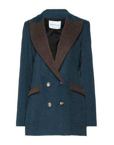 Hebe Studio Woman Blazer Deep jade Cotton, Elastane Cover