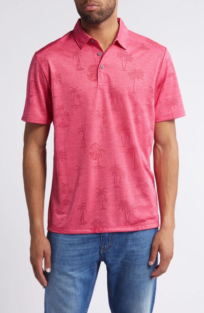 Tommy Bahama Palm Coast Palmera IslandZone Recycled Polyester Polo in Fuschia Rose Cover